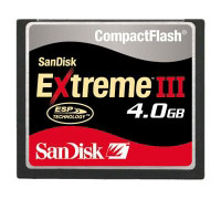 Sandisk Extreme® III CompactFlash® 4Gb (SDCFX3-4096-902) Sandisk Extreme® III CompactFlash® 4Gb (SDCFX3-4096-902)